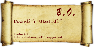 Bodnár Otelló névjegykártya